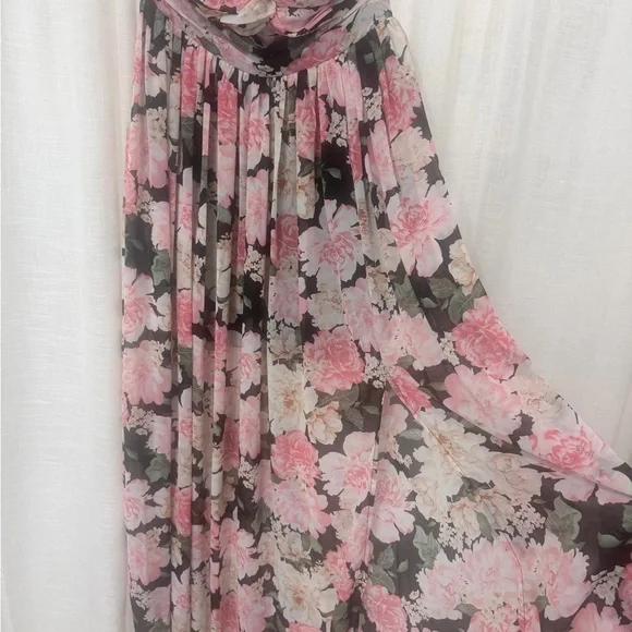 NWT Fashion Nova Strapless Floral Maxi Dress - Picture 5 of 8